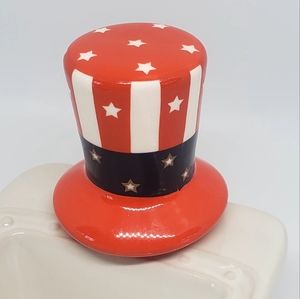 Nora Fleming Retired Mini Home Of The Brave A53 Uncle Sam's Hat Old Styl…